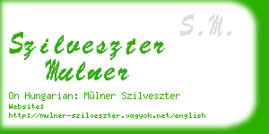 szilveszter mulner business card